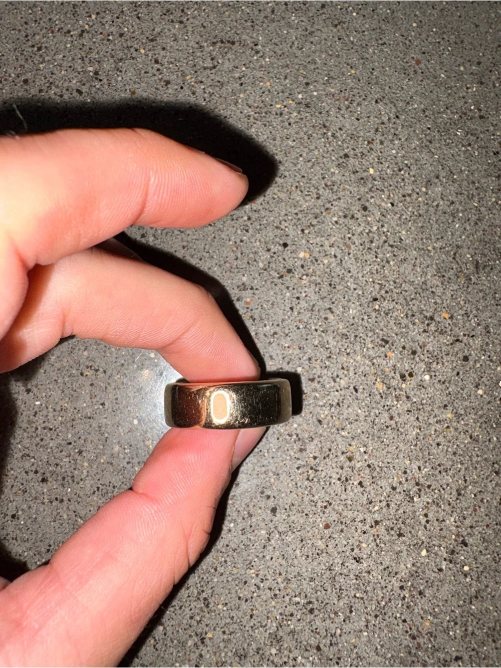 Oura ring placed